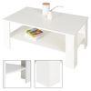 Mesa De Centro Madera 100 X 57 X 43 Cm Blanca Ml Design