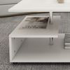 Mesa De Centro Con Estantes 3 Estantes 91x41x52,6cm Blanco Ecd Germany