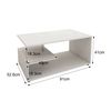 Mesa De Centro Con Estantes 3 Estantes 91x41x52,6cm Blanco Ecd Germany