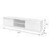 Mesa De Tv De Madera En 120x36x40cm Blanca Ml-design