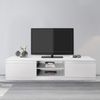 Mesa De Tv De Madera En 140x36x40 Cm Blanco Ml-design