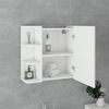 Armario De Baño Con Espejo 62x64x21 Cm Blanco Ml-design