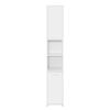 Armario Para Baño Mueble Alto 2 Puertas 30x190x30cm Blanco