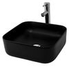 Lavabo Sobre Encimera, 39,5x39,5x14 Cm Negro Ml-design