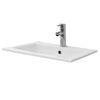 Lavabo Cuadrado 45x22,5x42cm Cerámica Blanca Brillante Ecd Germany