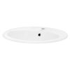 Lavabo Oval 57x195x485cm Cerámica Blanca Brillante Ecd Germany