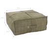 Puf De Lino Liberec Xxl Asiento Cuadrado 90x40x90cm Verde Oliva Womo-design