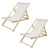 2x Silla De Playa Madera De Pino 3 Posiciones Ecd Germany