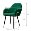 Juego De 4 Sillas De Comedor Con Respaldo Verde Ml-design