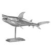Escultura Tiburón 106x36x61cm De Aluminio Plateado Ecd Germany