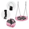 Columpio Nido Para Niños Ø100 Cm Rosa/negro Poliéster Ecd Germay