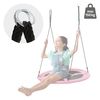 Columpio Nido Para Niños Ø100 Cm Rosa/negro Poliéster Ecd Germay