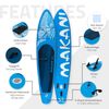 Tabla De Stand Up Paddle Makani Xl 380x80x15cm Azul Ecd Geramny