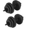 Juego De 2x Mancuernas Set 20kg Revestimiento Ecd Germany