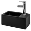 Lavabo Incl. Desagüe 35,5x20,5x12,5cm Cerámica Negra Ecd Germany