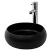 Lavabo Con Vaciado Sin Rebosadero Ø35x30cm Cerámica Negra Ecd Germany