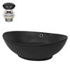 Lavabo Sobre Encimera, 59x38x19 Cm Negro Ml-design