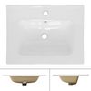 Lavabo Incl. Desagüe Con Rebosadero 61x16,5x46cm Blanco Ecd Geramny