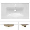 Lavabo Incl. Desagüe 81x16,5x46cm Cerámica Blanca Ecd Germany