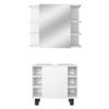 Conjunto De 2 Muebles De Baño Armario Blanco Ml-design