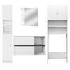 Conjunto De 4x Muebles De Baño Armario Blanco Ml-design