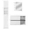 Conjunto De 3x Muebles De Baño Armario Blanco Ml-design