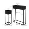 Set 3x Soporte Para Plantas De Metal Negro Ml-design