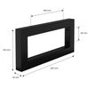 Juego De 2 Soportes De Pared 300 X 150 Mm Negro Ml-design