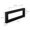 Juego De 2 Soportes De Pared 400 X 150 Mm Negro Acero Ml-design