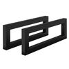 Soporte De Pared Para Lavabo Juego De 2 45x15 Cm Acero Negro Ml-design