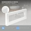 Soporte De Pared Para Lavabo Juego De 2 400x150 Mm Acero Blanco Ml-design