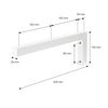 Soporte De Pared Juego De 2 Ángulo En L 40x15 Cm Acero Blanco Ml-design