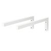 Soporte De Pared Juego De 2 Ángulo En L 45x15 Cm Acero Blanco Ml-design