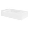 Lavabo Forma Rectangular 46x26x11 Cmm Cerámica Blanca Diseño Ml