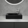 Lavabo Forma Rectangular 46x26x11 Cm Cerámica Negra Ml-design