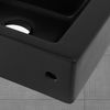 Lavabo Forma Rectangular 46x26x11 Cm Cerámica Negra Ml-design