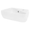 Lavabo Forma Cuadrada 45x27x13 Cm Cerámica Blanca Diseño Ml