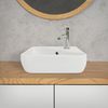 Lavabo Forma Cuadrada 45x27x13 Cm Cerámica Blanca Diseño Ml