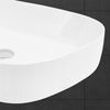 Lavabo Forma Oval 55x42x14 Cm Cerámica Blanca Diseño Ml