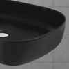 Lavabo Forma Ovalada 55x42x14 Cm Cerámica Negra Mate Ml-design