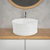 Lavabo Forma Redonda Ø 41x18 Cm Cerámica Blanca Diseño Ml