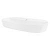 Lavabo Forma Oval 80x40x12 Cm Cerámica Blanca Diseño Ml