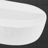 Lavabo Forma Oval 80x40x12 Cm Cerámica Blanca Diseño Ml