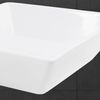 Lavabo Forma Cuadrada 41x41x12 Cm Cerámica Blanca Diseño Ml