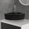 Lavabo Forma Cuadrada 46x33x13 Cm Cerámica Negra Ml-design