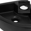 Lavabo Forma Cuadrada 46x33x13 Cm Cerámica Negra Ml-design