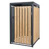 Caja De Basura Para 1 Cubo 240l 68x80x116,3 Cm Antracita/madera Acero Ml-design