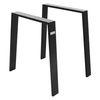 2x Patas De Mesa Loft 75 X 72 Cm Soporte Negro Mate Ml-design