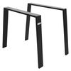 2x Patas De Mesa Loft 90 X 72 Cm Soporte Negro Mate Ml-design