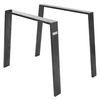 2x Patas De Mesa Loft 90 X 72 Cm Soporte Negro Ml-design